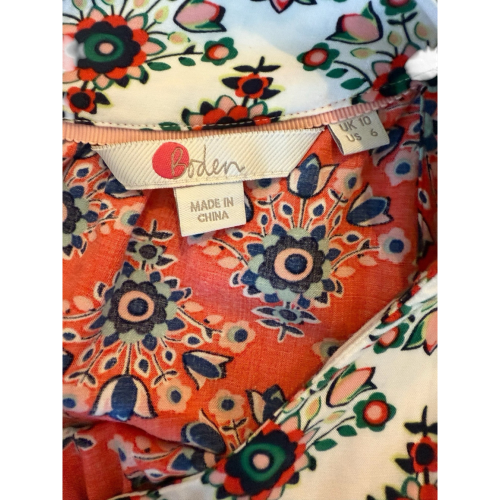 Boden Floral Sleeveless Top Blouse Size US 6 - Picture 6 of 6